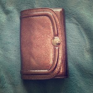 Silver leather Coach wallet